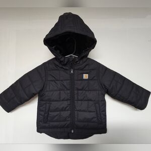 Black Hooded Puffer Jacket